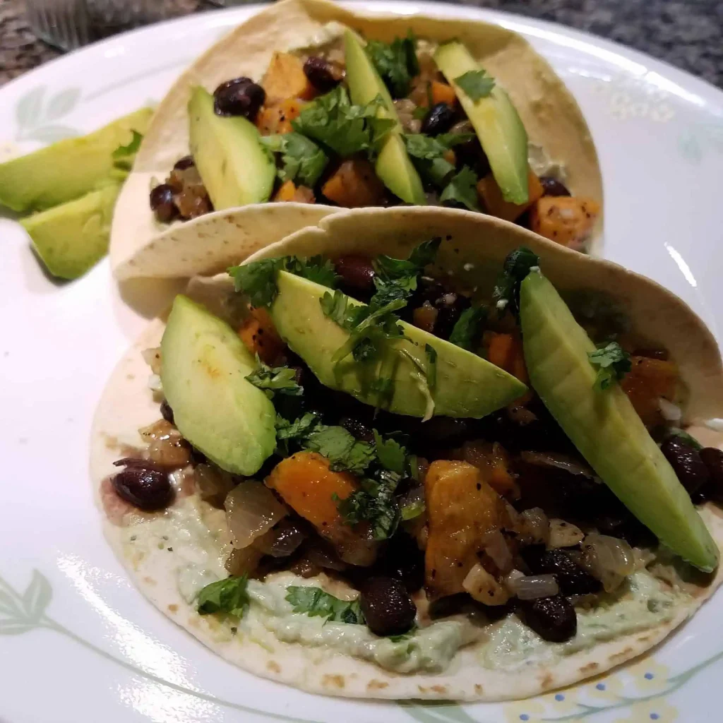 Sweet Potato Tacos with Avocado & Black Beans